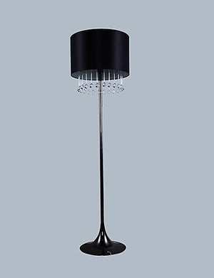 SSBY Modern Black Floor Lamp With Glass Drops Decoration , 110-120v