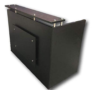 DFS Reception Desk Shell which fits a 15" Monitor - 60" W by 30" D by 44" H Black and Black Front