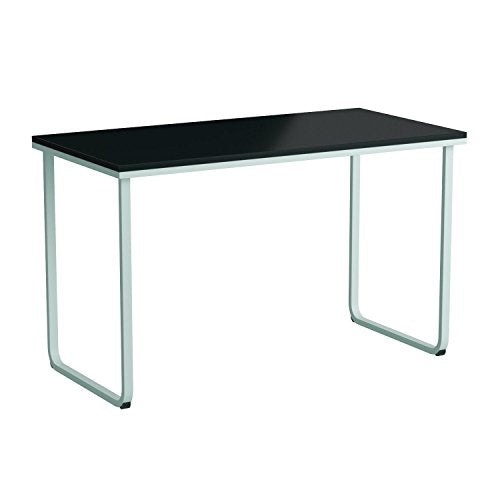 Safco Products 1943BLSL Simple Design Table Desk with Sled Base, Black/Silver