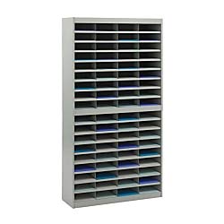 Safco Products E-Z Stor Literature Organizer, 72 Compartment, 9241GRR, Gray Powder Coat Finish, Commercial-Grade Steel Construction, Eco-Friendly