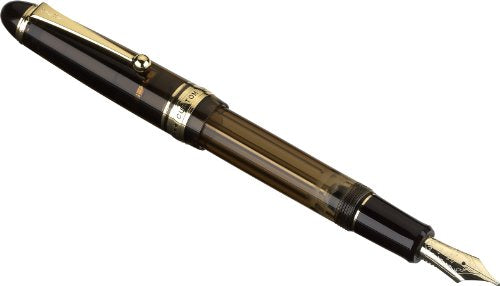 PILOT Custom 823 Fountain Pen, Amber Barrel, Broad Nib, Blue Ink (60563)