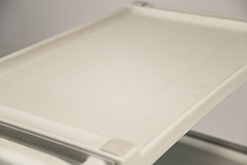 Lakeside 2000 Plastic Utility Cart, Weight Capacity 300 lb, 3 Shelves, 17-1/8" x 32-1/2" x 34-7/8", White