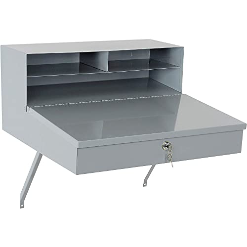 Wall Mounted Receiving Desk, 24" W x 22" D x 12" H (Gray)