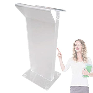 Generic Acrylic Lectern Podium Stand - Frosted Transparent Design