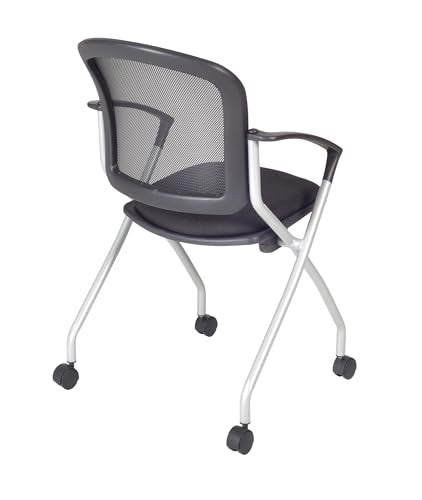 Regency Flip Top Mobile Training Table with Modesty and Cadence Chair Set - 84 x 24 inch Grey