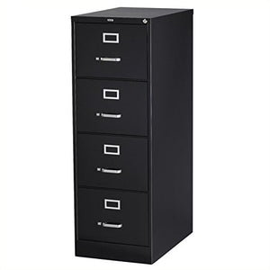 Scranton & Co Commerical Grade 25 in Deep 18 in Wide Full Extension 4 Drawer Legal File Cabinet in Black