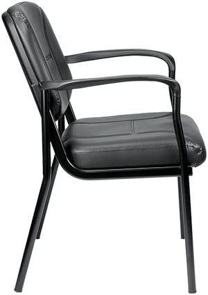 Eurotech Seating Dakota Black Vinyl Mid Back Executive Guest Chair