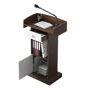 CAMBOS Lectern Podium Stand with Open Storage Drawer