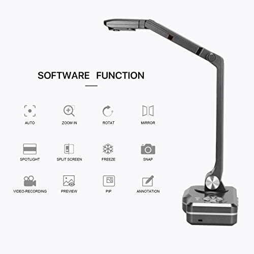 XIXIAN USB Document Camera V500 - 8 Mega-Pixel HD, Auto Focus, A3 Scanning - USB/VGA Ports - Ideal for Teachers Online