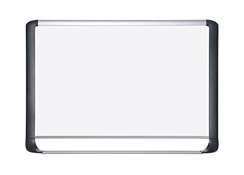 MasterVision MVI Platinum Pure White Dry Erase Board, 72x48 Inch, Aluminum and Black Frame (MVI270401)