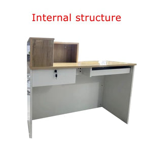 XINGYUDS Reception Desk with Keyboard Tray & Drawers, Front Desk Reception Counter - 23.62" Dx47.24 Wx39.37 H