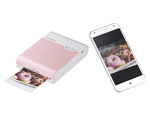 Canon SELPHY QX10 Portable Square Photo Printer for iPhone or Android, Pink