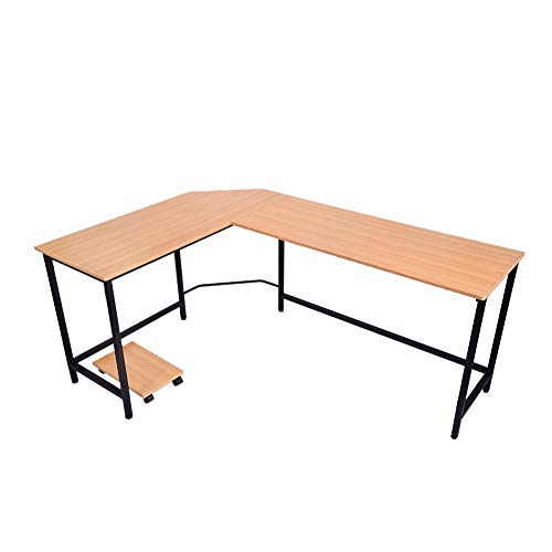 Computer Desk-Computer Table -L-Shaped Corner Computer Desk Large PC Gaming Desk Study Table Workstation for Home Office Wood
