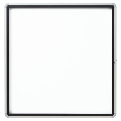 Quartet Enclosed Whiteboard/Dry Erase Board, Magnetic, 38" x 39", 12 Sheets, Outdoor, 1 Swing Door, Aluminum Frame (EEHM3938)