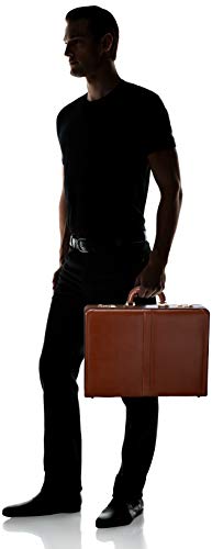 McKlein, V Series, Reagan, Top Grain Cowhide Leather, Leather 3.5" Attaché Briefcase, Brown (80444)
