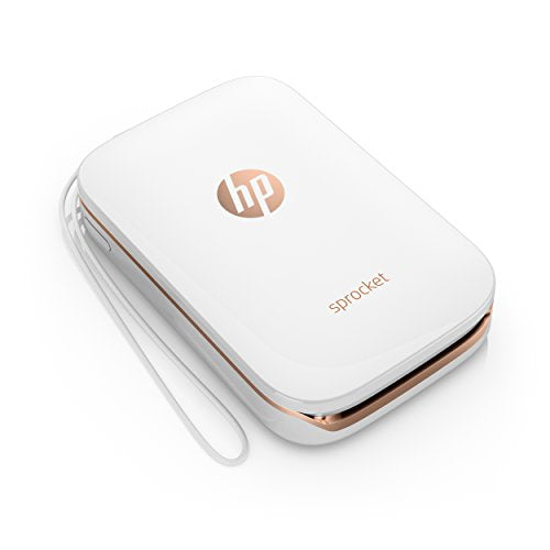 HP Sprocket Portable Photo Printer, X7N07A, Print Social Media Photos on 2x3 Sticky-Backed Paper - White