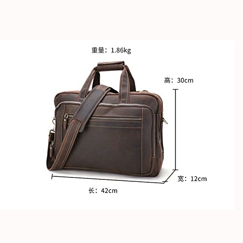 LSDJGDDE Business Bag Men's Handbag One-Shoulder Diagonal Briefcase Horizontal One-Shoulder Crossbody Bag (Color : A, Size : 30 * 42 * 12cm)