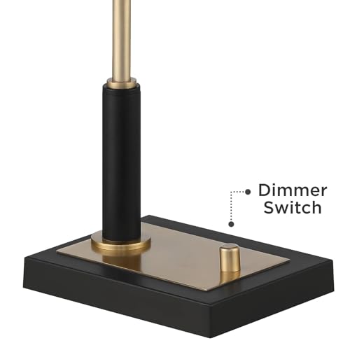 Possini Euro Design Brass Black USB Desk Lamps Set of 2