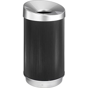 Safco Products 9799BL At-Your-Disposal Vertex Trash Can, 38-Gallon, Black