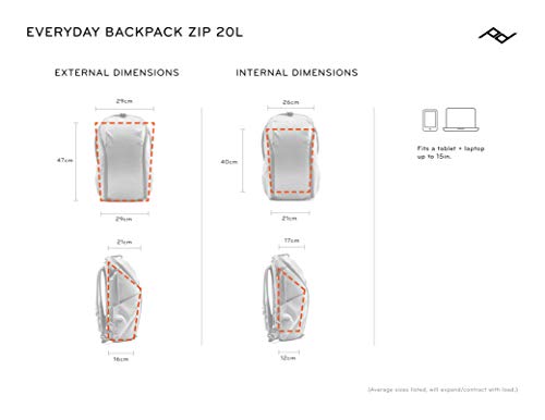 Peak Design Everyday Backpack Zip 20L Midnight, Carry-on Backpack with Laptop Sleeve (BEDBZ-20-MN-2)