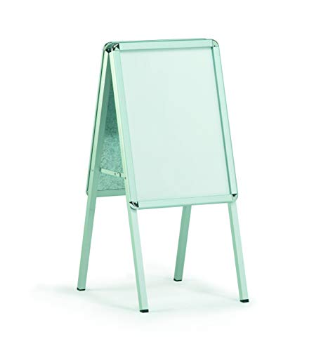 SECO Stewart Superior Outdoor A-Frame Sidewalk Sign, Snap Frame Design, Weather Resistant, 22 x 28" in Silver