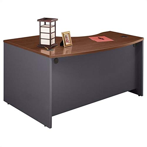 Bush Business Series C 3-Piece Right-Hand Bow Front Desk Set in Hansen Cherry