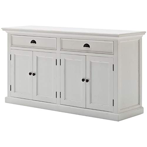 Beaumont Lane Storage Cabinet with Hutch in Pure White