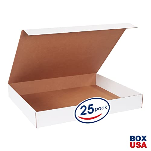 BOX USA BML30244 Literature Mailers, 30" x 24" x 4", White (Pack of 25)