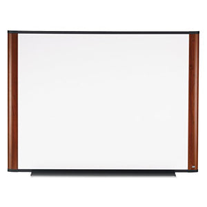 3M Dry Erase Board, 96 x 48-Inches, Widescreen Mahogany-Finish Frame