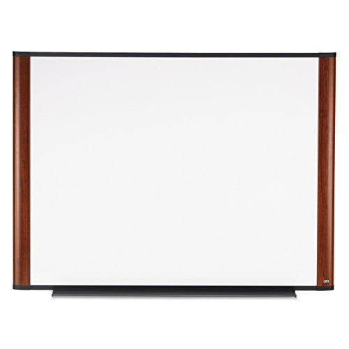3M Dry Erase Board, 96 x 48-Inches, Widescreen Mahogany-Finish Frame