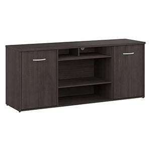 Bush Business Furniture BBF Conference Tables Office Storage Cabinet with Doors and Shelves, 72W, Storm Gray