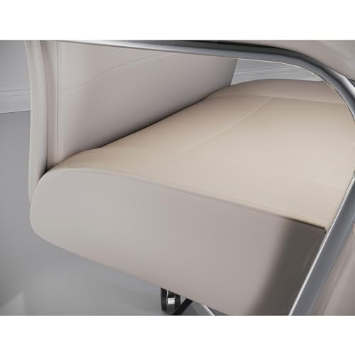 Realspace Modern Comfort Modee Vegan Leather High-Back Executive Office Chair, Sand/Chrome