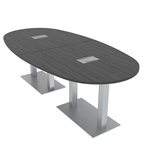 SKUTCHI DESIGNS INC. 8' Boval Conference Table with Square Metal Base | Harmony Series