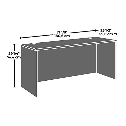 Pemberly Row Cherry 72" x 24" Shell with Two 3-Drawer Mobile File Cabinets