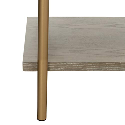 Safavieh ETG6206A Home Collection Rigby 5 Tier Etagere, Rustic Oak/Gold