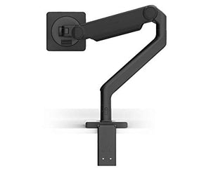 Humanscale M2.1 Adjustable Monitor Arm with Two-Piece Clamp Mount with Base - Black M21CMBBTB
