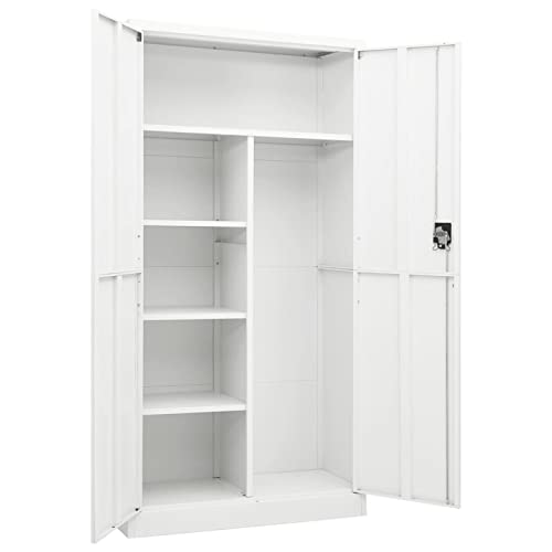 GaRcan Locker Cabinet White 90x40x180 cm Steel