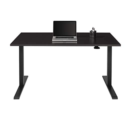 Realspace Magellan 60"W Pneumatic Height-Adjustable Standing Desk, Espresso