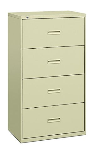 HON 400 Series Four-Drawer Lateral File Cabinet, Putty (434LL)