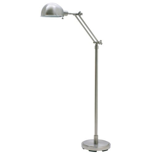 House of Troy AD400-SN Addison 1LT Adjustable Floor Lamp, Satin Nickel Finish