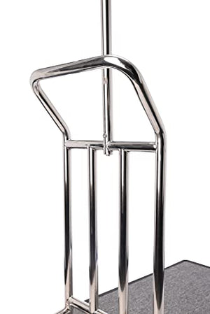 Wholesale Hotel Products Three-Wheeled Stainless Steel Luggage Cart