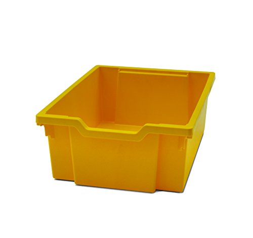Gratnells Callero Plus Library Cart with 6 Deep F2 Sunshine Yellow Trays