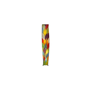 Eangee Twist Multi-Color Cocoa Leaves Giant Tower Floor Lamp