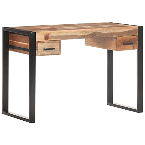 Computer Desk 43.3” Workstation Office Desk Computer Table Study Writing Desk for Office Home, with Leg Bars,Industrial Style