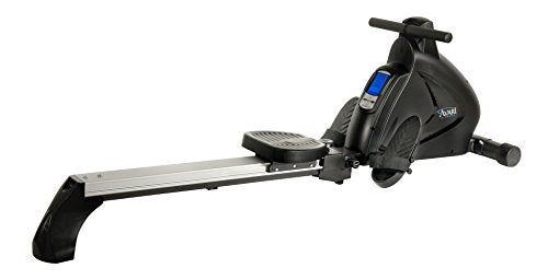 Avari A350-700 Stamina Programmable Magnetic Exercise Rower, 81" L x 20" W x 24.5" H, Black/Silver