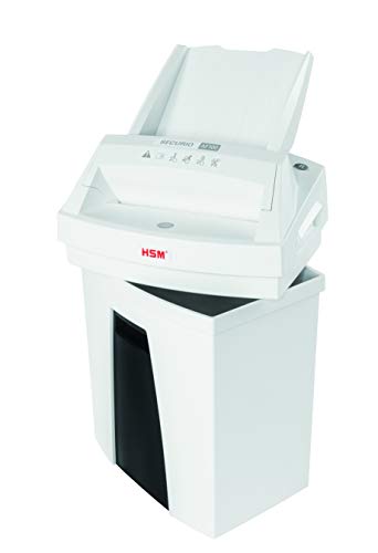 HSM Automatic Cross-Cut Shredder, P-4 Security Level, 6.6 Gallon, White