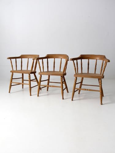 Lschool Antique Captains Chairs Set of 3