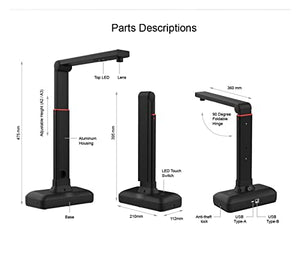 Bevve Smart Document Scanner S21 - A2/A3 Large Format 23MP High Resolution - Auto-Flatten & Multi-Language Support