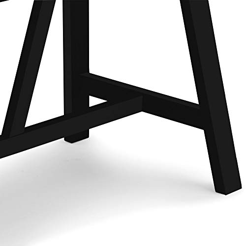 SIMPLIHOME Dylan SOLID WOOD Modern Industrial 60 inch Wide Home Office Desk, Writing Table, Workstation, Study Table Furniture in Black