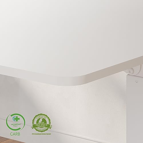 FLEXISPOT Dual Motor L-Shaped Standing Desk 71x43 White